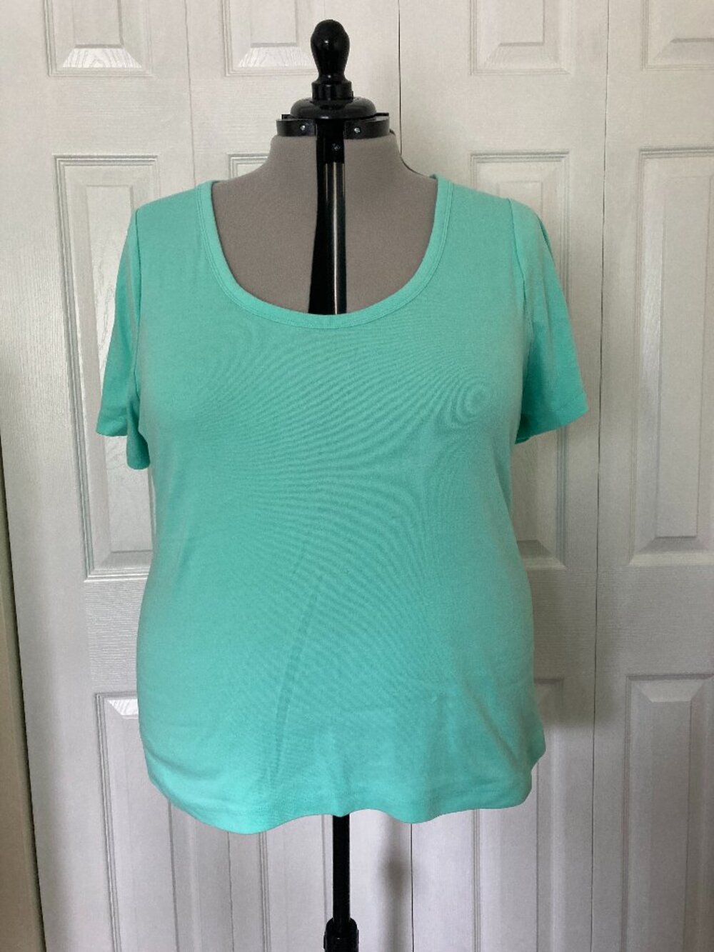 Lane Bryant 26/28 Aqua Fitted T Shirt